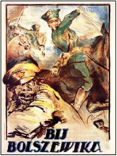 1920. Польский плакат "Бей большевика"
